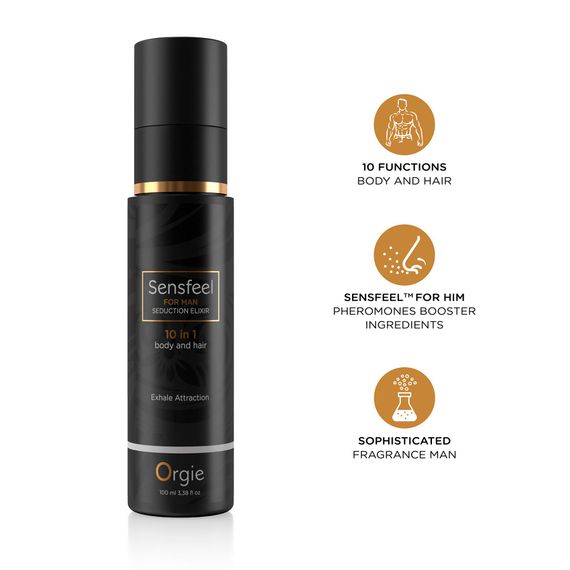 Лосьйон з феромонами для тіла та волосся Orgie – Sensfeel Seduction Elixir 10 in 1 for Man (100 мл) | Зображення 2