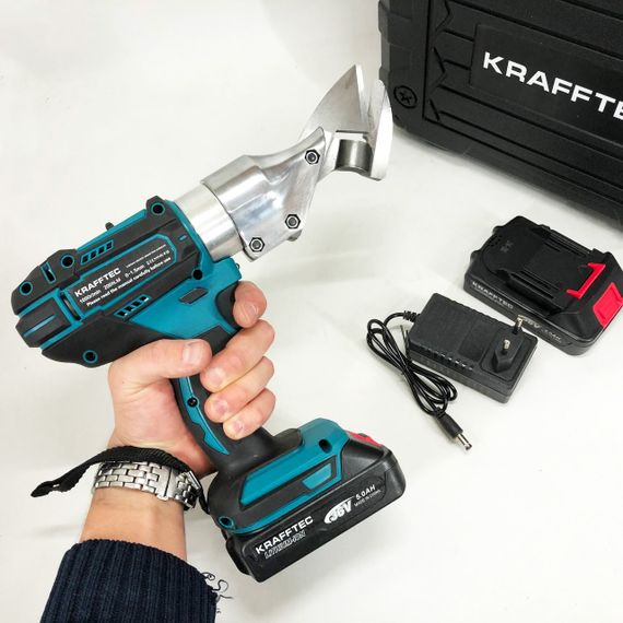 Ножиці по металу для профнастилу Krafftec, Електроножиці по металу листові Електричні ножиці WL-63 | Зображення 6