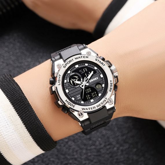 Спортивний чоловічий годинник Skmei 2360BKSI Black-Silver | Зображення 4