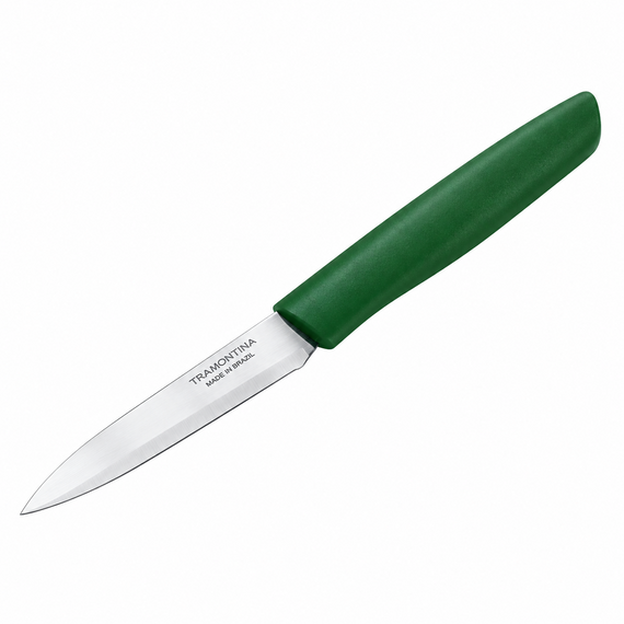 Ніж для чищення овочів Tramontina LYF 23113/023 7.6 см з лезом із нержавіючої сталі Зелений