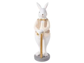 Статуэтка Rabbit with a cane Beige 10х8х26 см