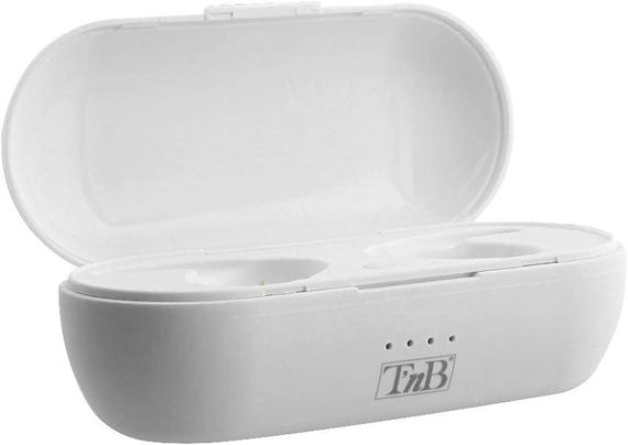 Бездротові вакуумні навушники T’nB Dude з Bluetooth 5.0, зарядним кейсом на 25 годин, ергономічний дизайн, білі | Зображення 2