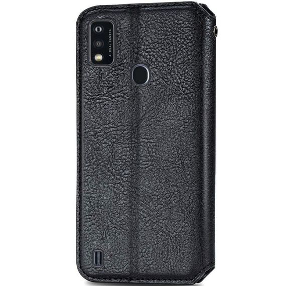 Шкіряний чохол книжка GETMAN Cubic (PU) для ZTE Blade A51 Чорний, Штучна шкіра, Слот для візитки | Зображення 2