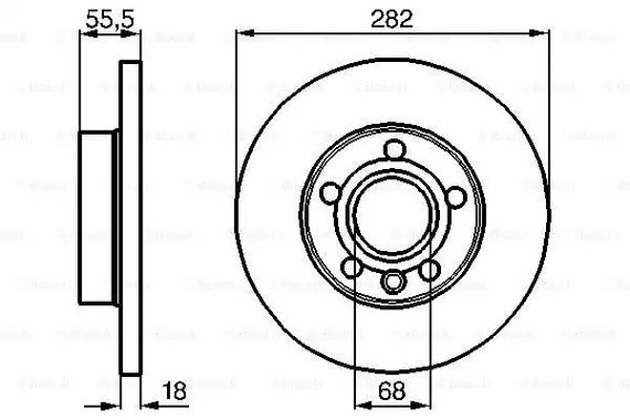 Диск гальмівний VW TRANSPORTER, BOSCH (0986478870) | Зображення 4