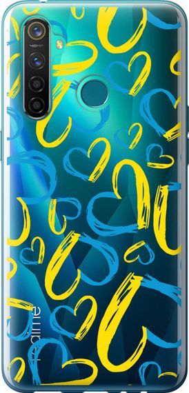 Чехол на Realme 5 Pro Сердца UA "5292u-1861-17620"