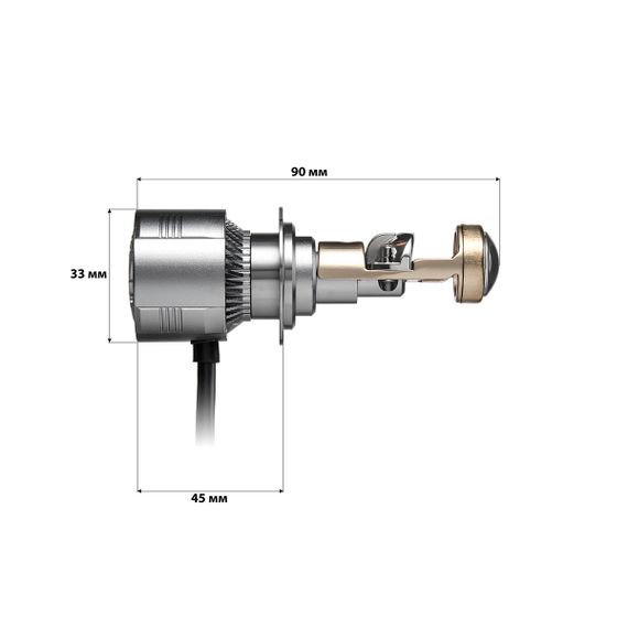 Комплект світлодіодних лінз HeadLight A82 H7 Mono-LED 5700K 12/24V | Зображення 5
