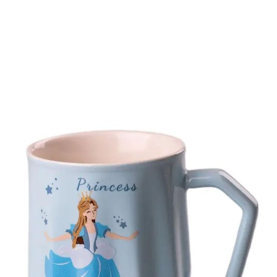 Чашка фарфоровая 450мл диснеевская принцесса Голубой HPCYM0859BL | Зображення 1