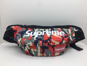 Поясна сумка Supreme Червоний камуфляж сумка на пояс