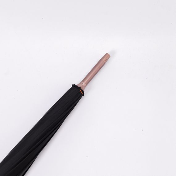 Класична парасолька-тростина з чохлом напівавтомат з поліестеру міцна надійна 12спиць діаметр 120 см Чорний HP-23-16B | Зображення 6