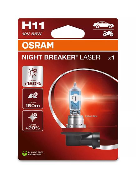 Лампа H11 55W 12V PGJ19-2 OSRAM NIGHT BREAKER LASER +150%