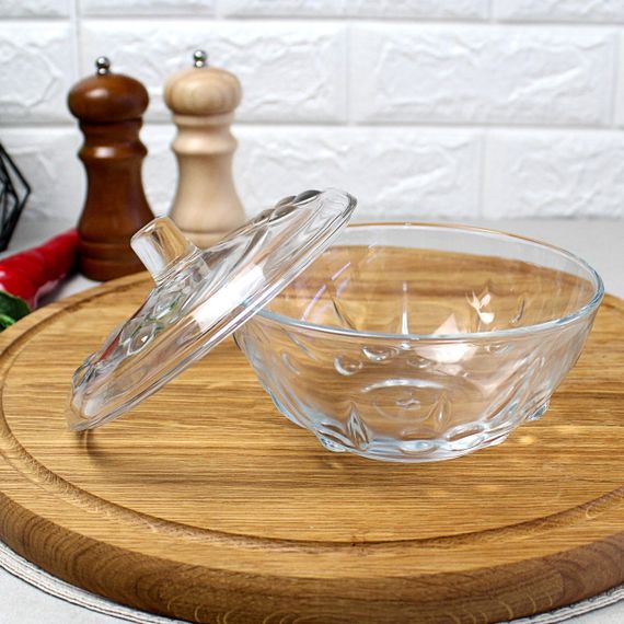 Цукорниця скляна з кришкою Pasabahce Perla 97236 | Зображення 2
