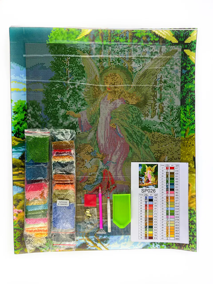 Алмазна мозаїка Ікона Ангел і діти 40х50 см ColorArt  SP026 | Зображення 1