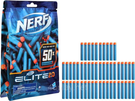 Пули Нерф Элит 2.0 набор 50 штук Nerf Elite 2.0 50-Dart Refill Pack Оригинальные стрелы Hasbro