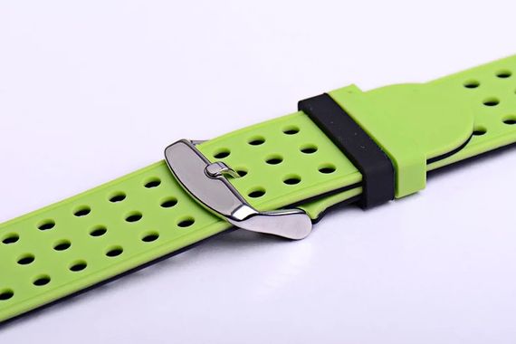 Подвійний ремінець з перфорацією Primo для Apple Watch 42mm / 44mm / 45mm - Black&Green | Зображення 5
