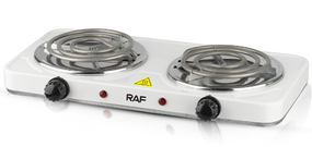 Плита двухконфорочная электрическая кухонная RAF-8020B настольная переносная электроплита спиральная