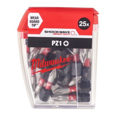 Набор бит Milwaukee SHOCKWAVE, PZ1, 25мм, 25шт (4932430861) | Зображення 2