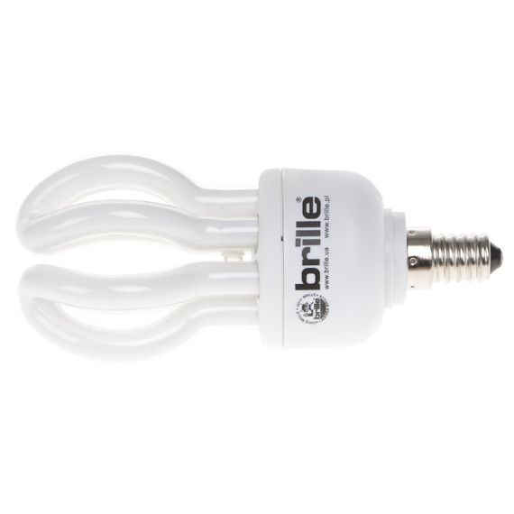 Лампа энергосберегающая E14 PL-4U 15W/827 MINI LOTUS blister Brille 220V | Зображення 3