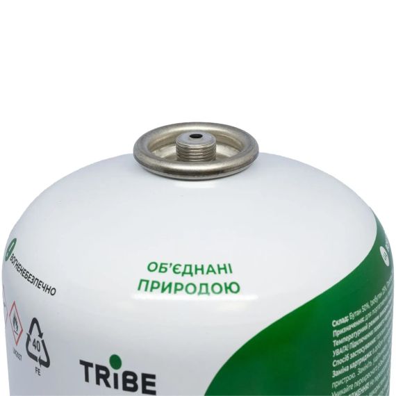 Газовий картридж Tribe 100 г різьбовий для туристичних пальників та плит T-HF-0013 | Зображення 1
