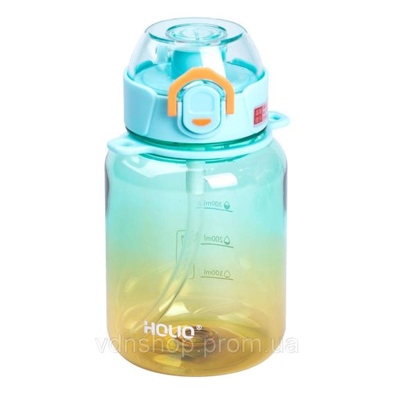 Пляшка для води багаторазова 700 мл пляшечка з трубочкою для спорту та школи 16.5 см HP-14-32TU | Зображення 1