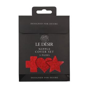 Пестіси - Le Desir Nipple Cover Set Red (3 пари)