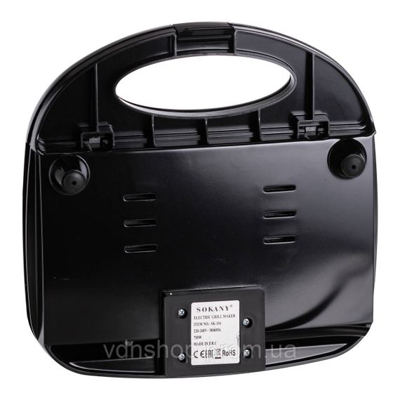 Электрогриль с антипригарным покрытием, термостатом и защитой от перегрева 750 Вт Sokany SK-116 | Зображення 5