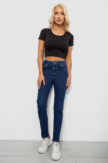 Джинси жіночі однотонні Skinny, колір синій, 244R9001 | Зображення 1