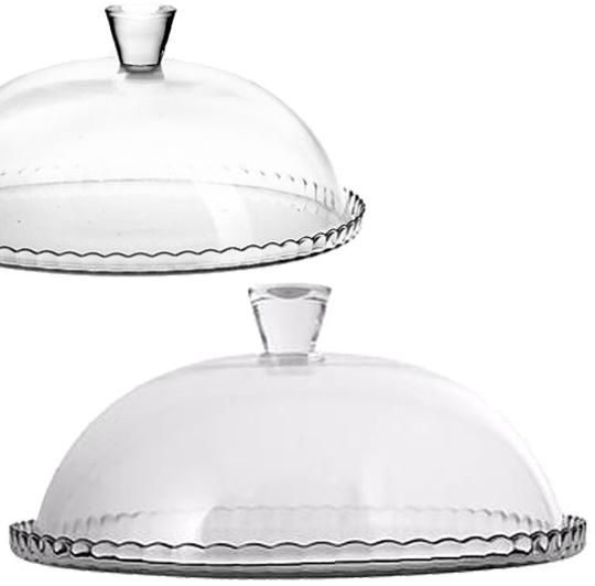 Блюдо Patisserie Ø32см з бортом і зі скляною кришкою-ковпаком | Зображення 1