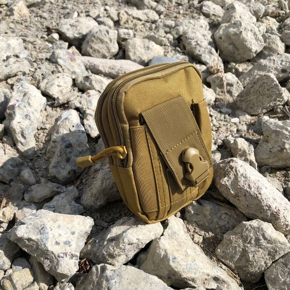 Тактическая сумка - подсумок для телефона, система MOLLE органайзер тактический из кордуры. Цвет: койот DH-54 | Зображення 1