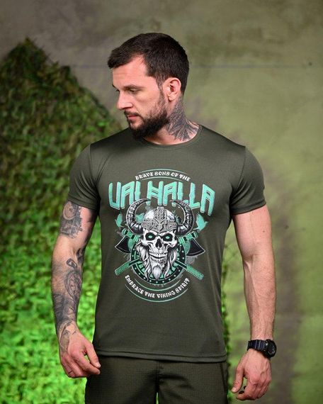 Тактическая потоотводящая футболка Valhalla oliva ПП7704