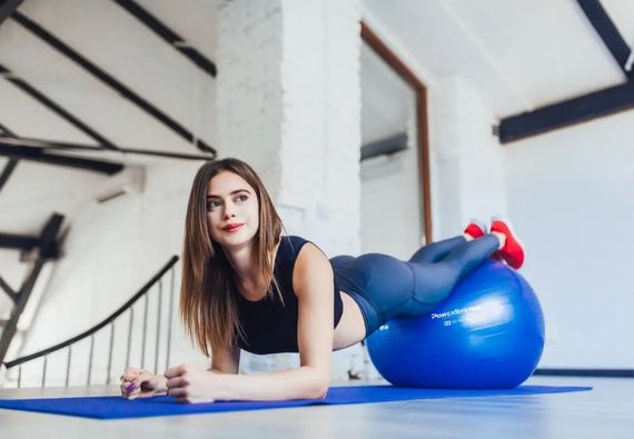 М'яч для фітнесу (фітбол) Power System PS-4012 Ø65 cm PRO Gymball Blue (PS-4012_65cm_Blue) | Зображення 6