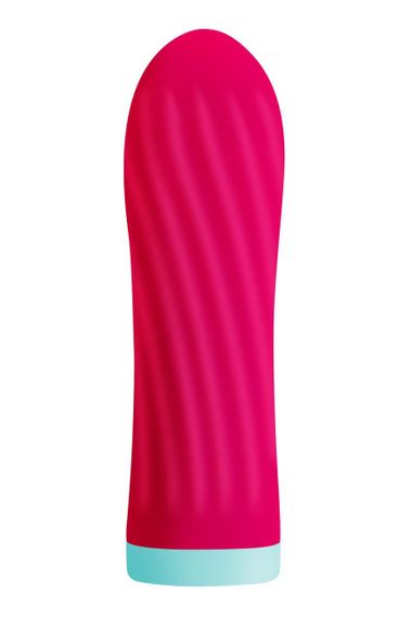 Вібропуля S Pleasures Bullets Twist & Shout Cerise, яскраво-рожева, ребриста поверхня, 10 режимів sexstyle