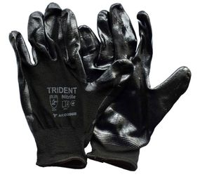 Рукавиці TRIDENT трикотажні поліестерові 13 клас, покриті нітрилом, розмір 10 83V012