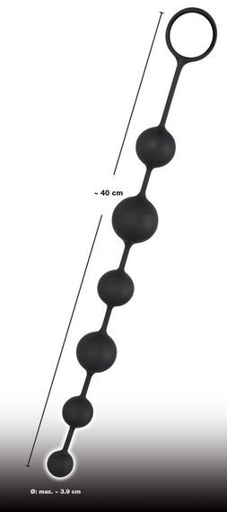 Анальні кульки - Black Velvets Anal Beads Sex Aura | Зображення 2