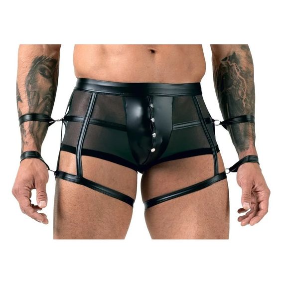 Чоловічі труси з фіксаторами на руки Sven Joy Ment Mens Pants, чорний, S