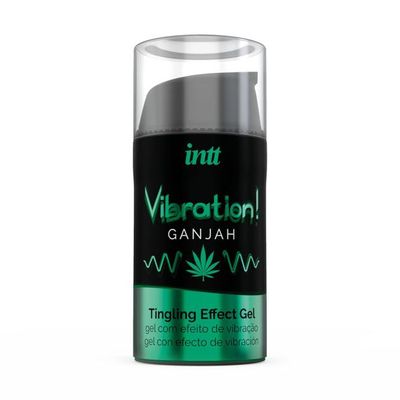 Рідкий вібратор Intt Vibration Ganjah (15 мл), густий гель, незвичайний смак, діє до 30 хвилин | Зображення 1