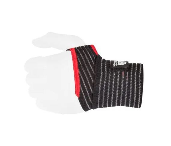 Кистьові бинти Power System PS-6000 Elastic Wrist Support Black/Red (пара) (PS-6000_Black)
