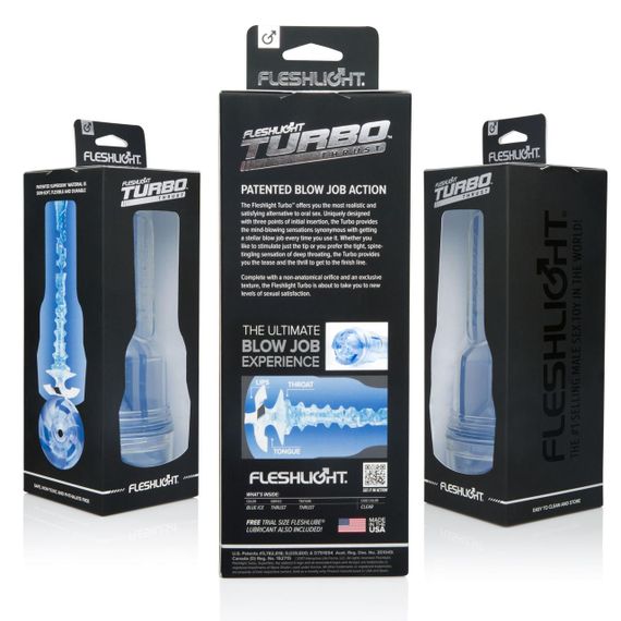 Мастурбатор Fleshlight Turbo Thrust Blue Ice (імітатор мінету) | Зображення 2