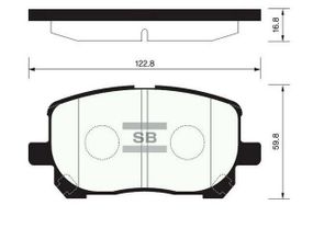 Колодки передні гальмівні Avensis/Matrix, Hi-Q (SP1373) (04465-44090)