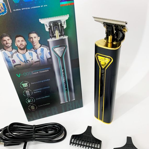 Професійна акумуляторна машинка для стрижки VGR V-009 тример для бороди та вусів. Колір: золотий | Зображення 8