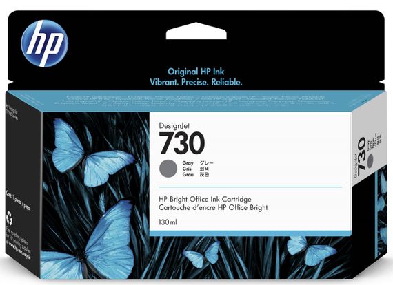 Картридж HP No.730 DesignJet T1600/T1700/T2600 Gray 130ml (P2V66A)
