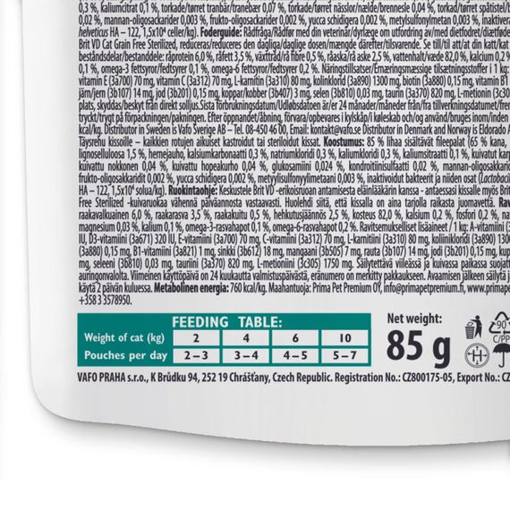 Корм вологий Brit GF VD Care Sterilised для котів з лососем 85 г | Зображення 2