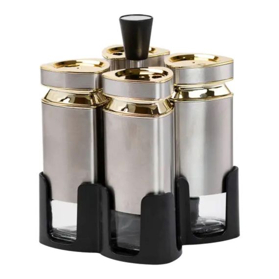 Набор для специй 4 емкости по 120 мл на подставке HP1324 | Зображення 1