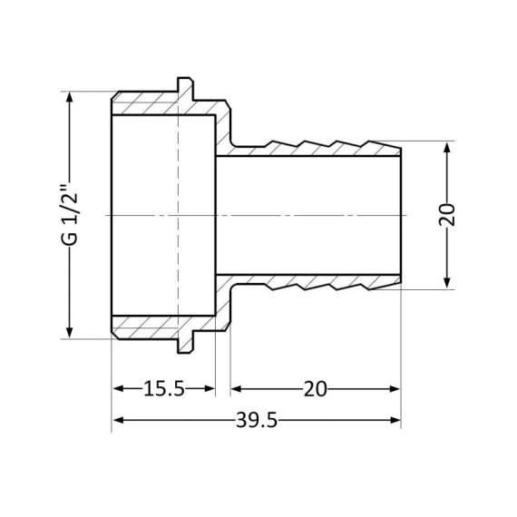 Штуцер Thermo Alliance Standart 20х1/2" НР SD4271520 | Зображення 1
