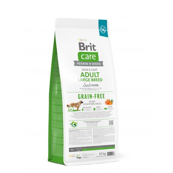 Корм сухий Brit Care Dog Grain-free Adult Large Breed для дорослих собак великих порід беззерновий з лососем 12 кг | Зображення 2