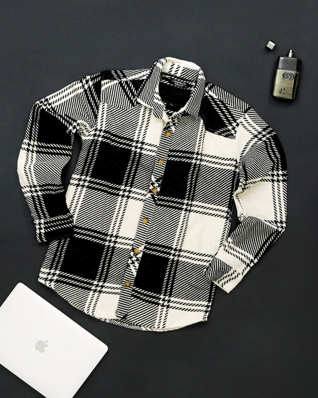 Тепла сорочка Бейджин чорно-білий S L | Зображення 1