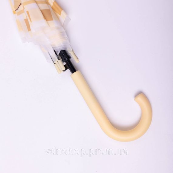 Класична дитяча парасолька-тростина напівавтомат з поліестеру міцна надійна 8 спиць діаметр 94 см Жовтий HP-23-11Y | Зображення 6