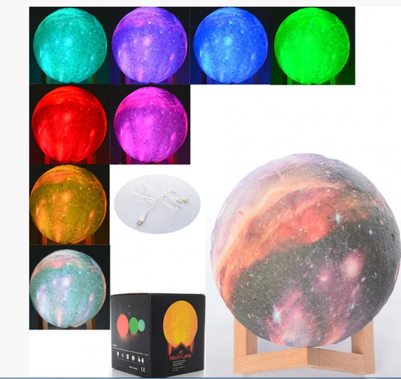 Настільний світильник Magic 3D COLOR Moon Light з Пультом | Зображення 5