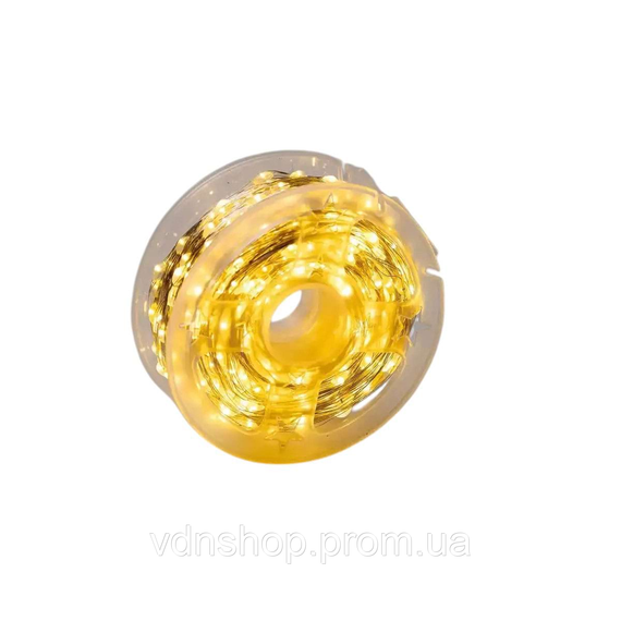Гірлянда роса на пульті 100 метрів на 1000 світлодіодів крапля білий провід жовтий 1000L100MWY | Зображення 7