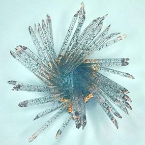 Голубые пластиковые апельсинові палички Mi 33шт (9,5см)