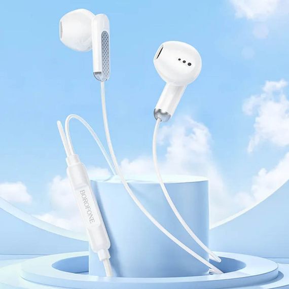 Навушники Borofone BM89 Surpass universal (3.5mm/1.2m) White | Зображення 3